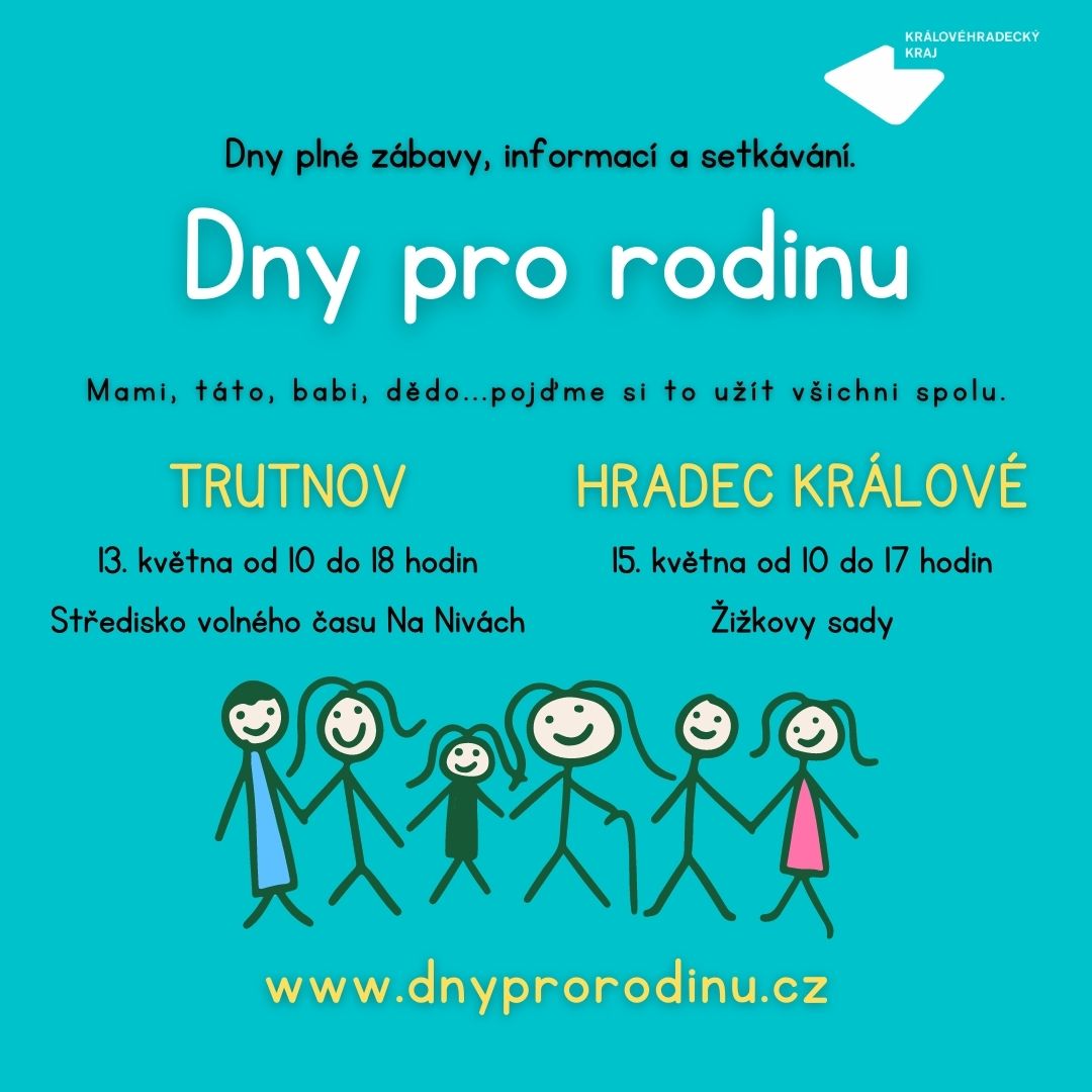 Konec týdne zpříjemní krajské Dny pro rodinu v Trutnově a Hradci Králové