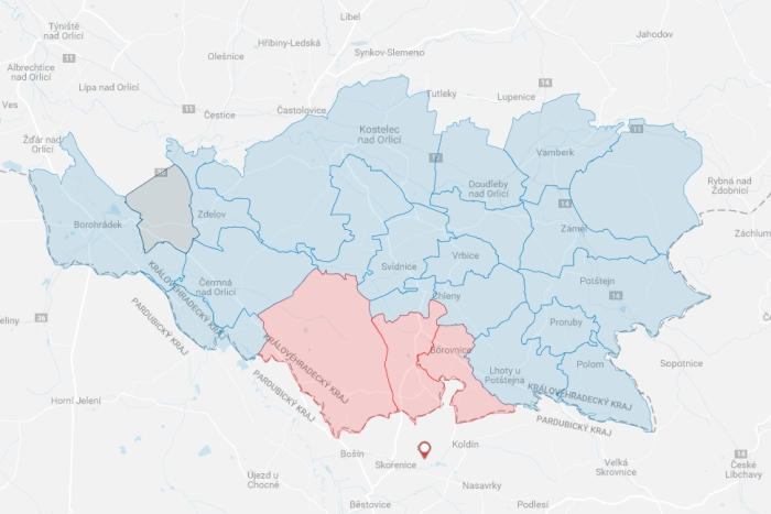 Pardubický kraj hlásí výskyt ptačí chřipky. V ochranném pásmu jsou i některé obce Královéhradeckého kraje