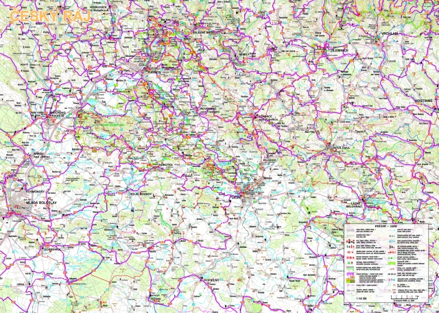 view of cycle map of Bohemian Paradise