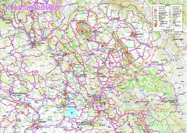 view of cycle map of Kladsko Borderland